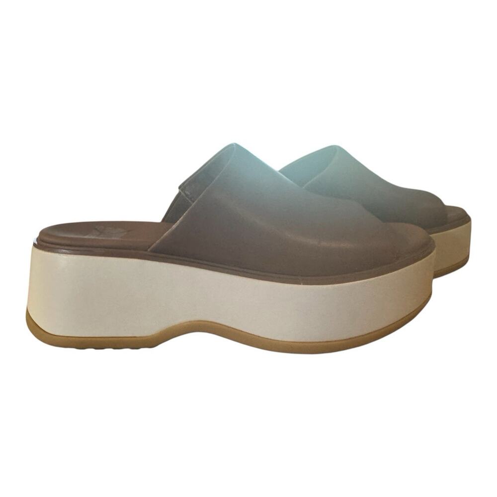 Sorel Dayspring Slide Sandal Women's Size 7.5 Brown Leather Platform Comfort - Picture 5 of 5